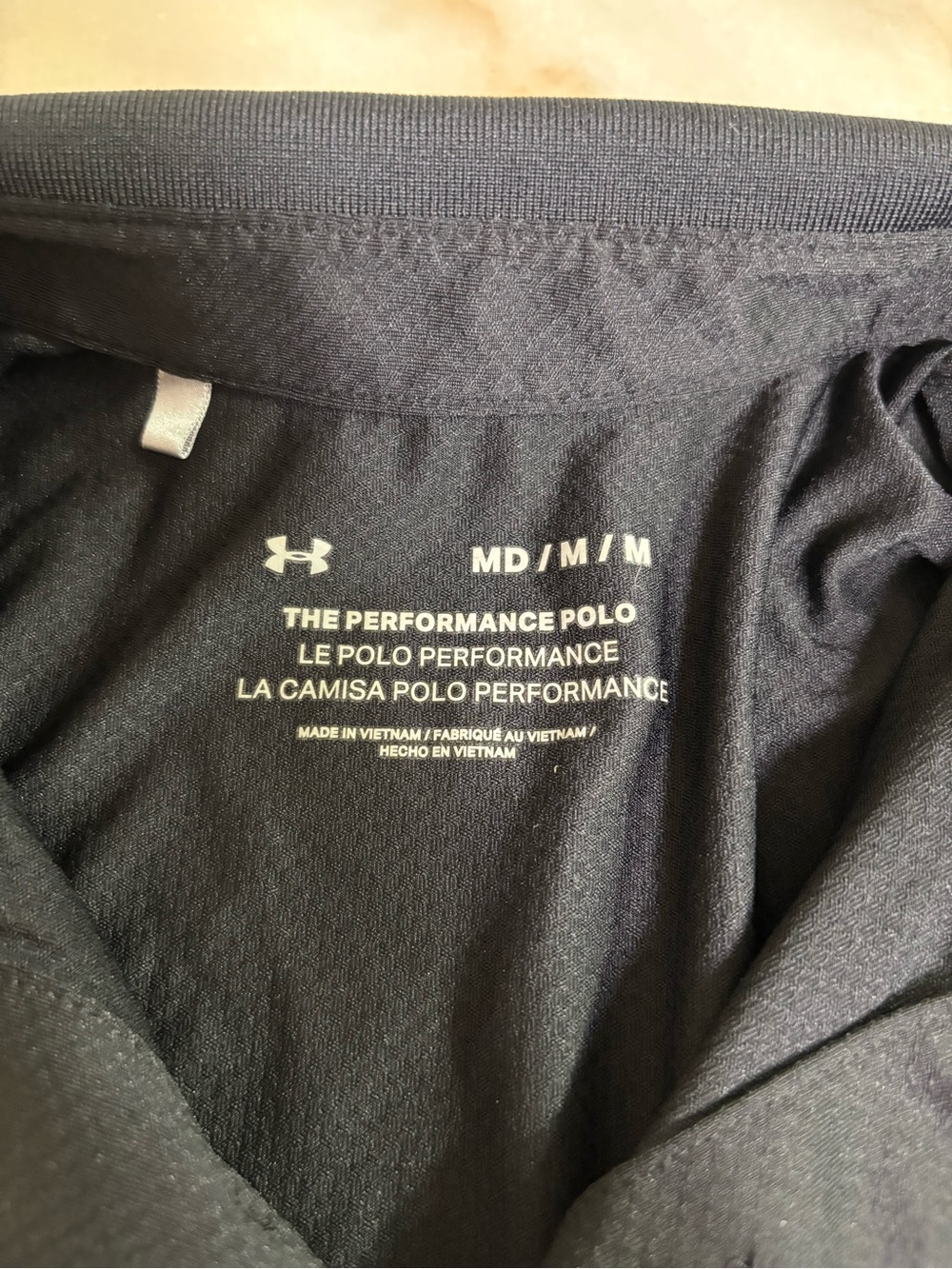 Under Armour Black Polo with Red Embroidered 'M' Logo - Picture 3 of 4